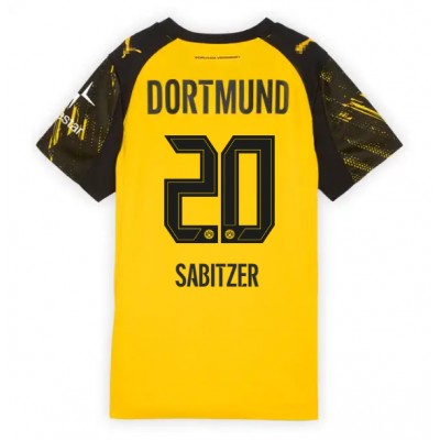 Ženski Nogometni dresi Borussia Dortmund Marcel Sabitzer #20 Domači 2025-26 Kratek Rokav Ženski Nogometni dresi Borussia Dortmund Marcel Sabitzer #20 Domači 2025-26 Kratek Rokav